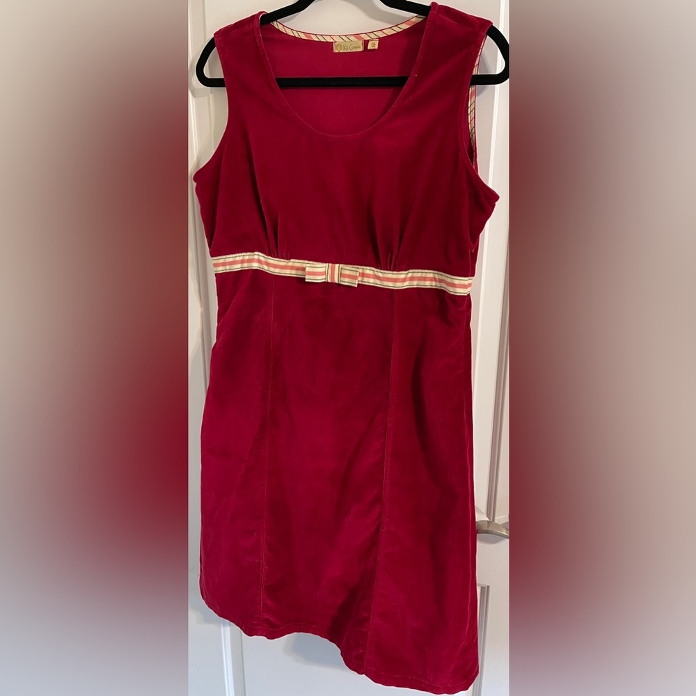 Kit Cornell Pink Velvet Dress Jacket Set Vintage Holiday Retro Chic 90s Size 8 - Picture 5 of 16